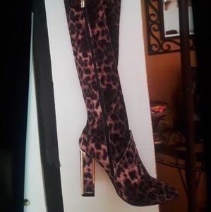 LEOPARD THIGH HIGH BOOTS